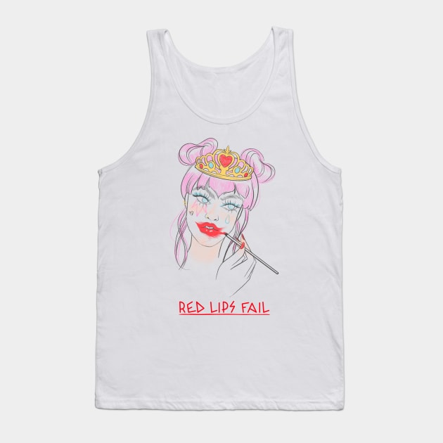 Red Lips FAIL Tank Top by Dream the Biggest